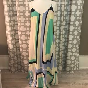 Maeve geometric print maxi dress